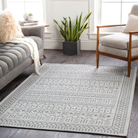 Geometric Moroccan Machine Washable Area Soft Rug