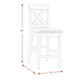 Picket House Furnishings Alexa Counter Height Side Chair -Set of 2
