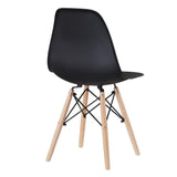 Plastic chair environmental protection PP material thickened seat surface solid wood leg dressing stool restaurant set of 2