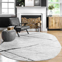 Stripes Light Gray Soft Area Rugs