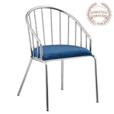 Porthos Home Bayo Glam Dining Chairs - Stainless Steel Frame, Suede