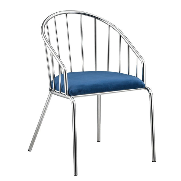 Porthos Home Bayo Glam Dining Chairs - Stainless Steel Frame, Suede