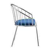Porthos Home Bayo Glam Dining Chairs - Stainless Steel Frame, Suede