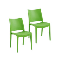Porthos Home Ganiz Stackable Plastic Dining Chairs Set of 2