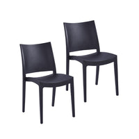 Porthos Home Ganiz Stackable Plastic Dining Chairs Set of 2