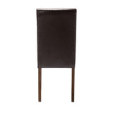 Porthos Home Hough Set of 2 Dining Chairs, PU Leather, Rubberwood Legs