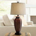 Wicker Weave Jar Table Lamp