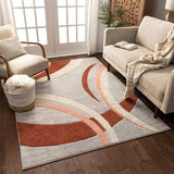 Abstract Modern Grey Soft Area Rug