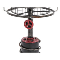 Red and Black Iron Industrial Accent Lamp (Set of 2)