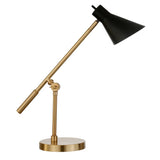 Regina Two-Tone Brass and Black Table Lamp - Two-Tone Brushed Nickel and Black