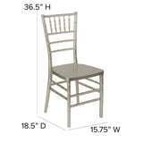 Resin Stacking Chiavari Chair - Hospitality and Event Seating - Pewter