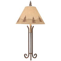 Rustic Iron 3-Footed Table Lamp