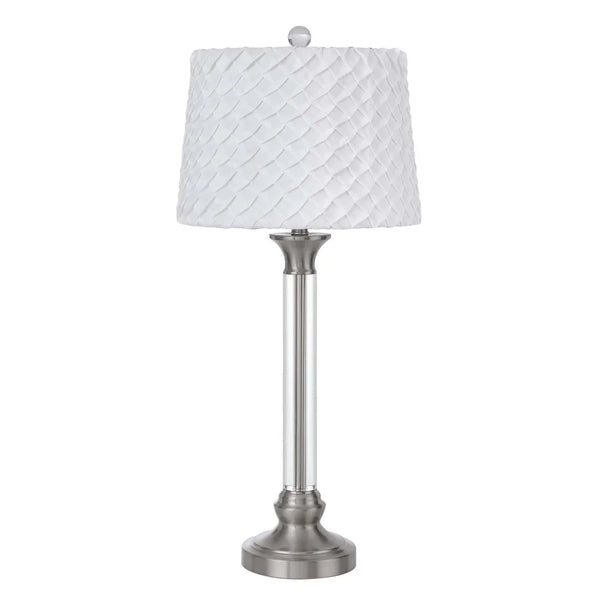 Ruston Brushed Steel Metal Table Lamp