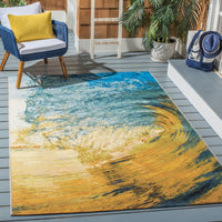 Barbados Fridoline Tropical Indoor/ Outdoor Patio Backyard Soft Rug