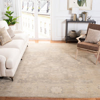 Couture Hand-knotted Oushak Mersiha Traditional Oriental Wool Rug with Fringe