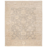 Couture Hand-knotted Oushak Mersiha Traditional Oriental Wool Rug with Fringe