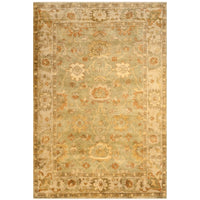 Couture Hand-knotted Oushak Mersiha Traditional Oriental Wool Rug with Fringe