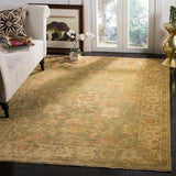 Couture Hand-knotted Oushak Mersiha Traditional Oriental Wool Rug with Fringe