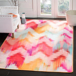 Daytona Caren Graphic Abstract Chevron Machine Washable Soft Rug