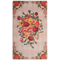 Daytona Rosann Graphic Floral Machine Washable Soft Rug