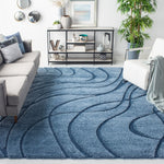 Florida Shag Sigtraud Abstract Waves Thick Soft Area Rug