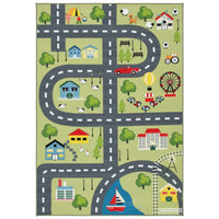 Kids Playhouse Fazlie Neighborhood Machine Washable Soft Rug