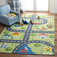 Kids Playhouse Fazlie Neighborhood Machine Washable Soft Rug