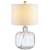 21-inch Armena Clear/ Brass Gold LED Table Lamp - 12" W x 12" L x 21.5" H