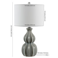 24.5-inch Wade Ceramic Table Lamp - 14" x 14" x 24.5"