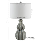 24.5-inch Wade Ceramic Table Lamp - 14" x 14" x 24.5"