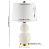 Lighting 25-inch Darsa White LED Table Lamp - 14" W x 14" L x 25.5" H