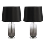 Kelsia 21-inch Ombre Glass LED Table Lamp (Set of 2) - 14.2" W x 14.2" L x 21.2" H