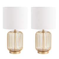 Portlia 21-inch Cage LED Table Lamp (Set of 2) - 11.8" W x 11.8" L x 21.3" H