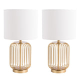 Portlia 21-inch Cage LED Table Lamp (Set of 2) - 11.8" W x 11.8" L x 21.3" H