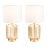 Portlia 21-inch Cage LED Table Lamp (Set of 2) - 11.8" W x 11.8" L x 21.3" H