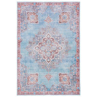 Serapi Asel Medallion Distressed Machine Washable Soft Rug