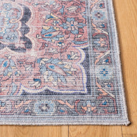 Serapi Asel Medallion Distressed Machine Washable Soft Rug