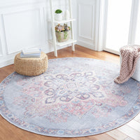 Serapi Asel Medallion Distressed Machine Washable Soft Rug