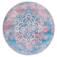 Serapi Asel Medallion Distressed Machine Washable Soft Rug