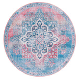 Serapi Asel Medallion Distressed Machine Washable Soft Rug