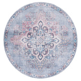 Serapi Asel Medallion Distressed Machine Washable Soft Rug