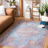 Serapi Asel Medallion Distressed Machine Washable Soft Rug