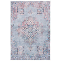 Serapi Asel Medallion Distressed Machine Washable Soft Rug