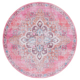 Serapi Asel Medallion Distressed Machine Washable Soft Rug