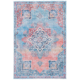 Serapi Asel Medallion Distressed Machine Washable Soft Rug