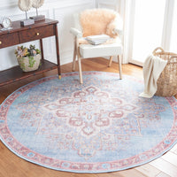 Serapi Asel Medallion Distressed Machine Washable Soft Rug