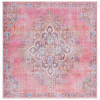 Serapi Asel Medallion Distressed Machine Washable Soft Rug