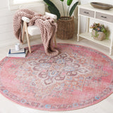 Serapi Asel Medallion Distressed Machine Washable Soft Rug