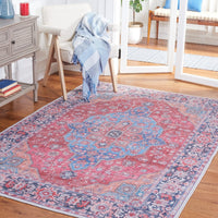 Serapi Elen Medallion Distressed Machine Washable Soft Rug