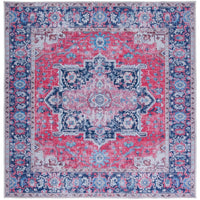 Serapi Sacha Medallion Distressed Machine Washable Soft Rug